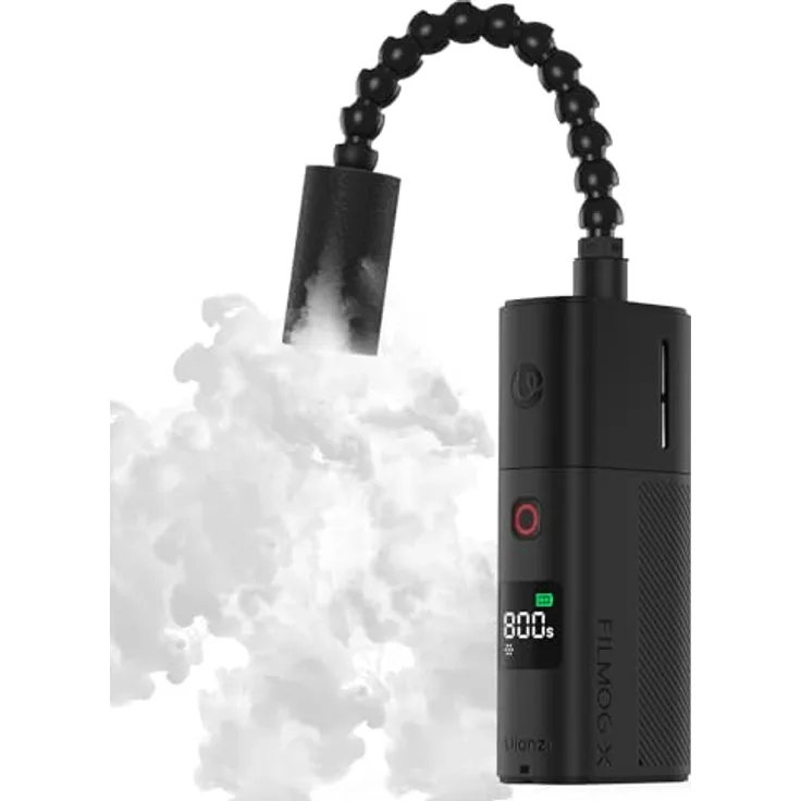 Ulanzi FM02 FILMOG X Tiny Fog Machine, tragbare Nebelmaschine mit 30 Watt Leistung, 20 Minuten Akkulaufzeit und Typ-C Ladefunktion, inklusive Tragetasche
