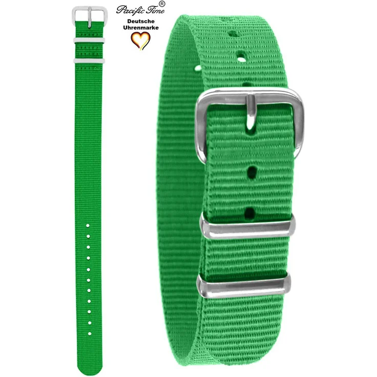 Pacific Time Uhrenarmband Wechselarmband Textil Nylon 16mm, Kinderleicht austauschbar, passend für Lern Zifferblatt Uhren, Gratis Versand – Bild 1