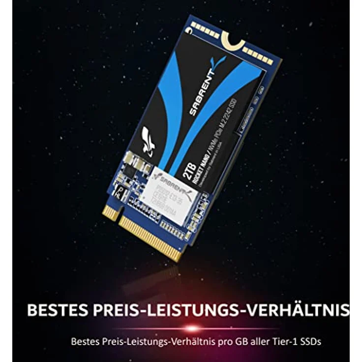 Sabrent 2 TB Rocket NVMe PCIe M.2 2242 DRAM-freie interne Hochleistungs-SSD mit geringem Stromverbrauch (SB-1342-2TB) – Bild 5