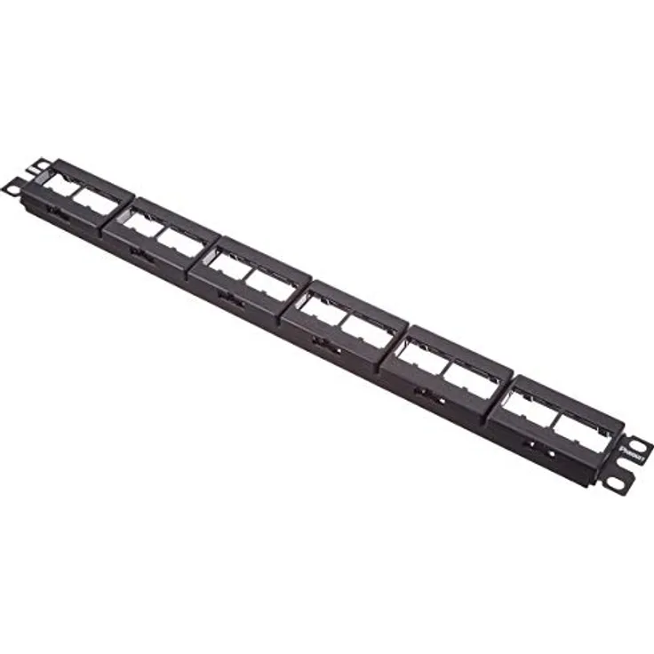 Panduit CPP24WBLY, Patchfeld für 24 Buchsen, Schwarz, Kategorie 5, 1 HE