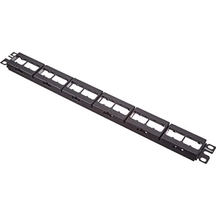 Panduit CPP24WBLY, Patchfeld für 24 Buchsen, Schwarz, Kategorie 5, 1 HE – Bild 1