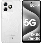 Ulefone Note 18 Ultra 5G Smartphone Ohne Vertrag, 12GB+256GB 50MP+32MP Dual Kamera MTK Dimensity 720 6.78" FHD+ 90Hz 18W 5450mAh Android 13 Dual SIM Fingerabdruck Face ID NFC 2 Jahr Garantie-Weiß
