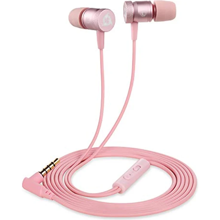 KLIM Fusion In-Ear Kopfhörer mit Mikrofon, Memory Foam Ohrstöpsel, 3.5 mm Jack, langlebig, rose – Bild 5