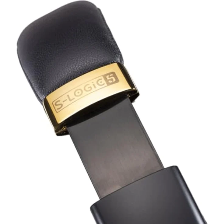 Ultrasone Signature Master Pro, geschlossener High-End Kopfhörer mit 40 mm Titan-Schallwandler und Wandhalter, schwarz-gold – Bild 3