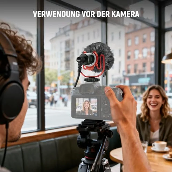 NEEWER VM10 Plug & Play Vlog Mikrofon, Mini Supernieren Mikrofon mit Windschutz und Stoßhalterung für Kamera und Smartphone – Bild 2