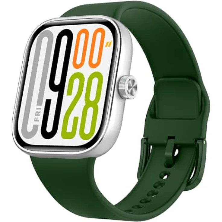 Astorgos Silikon Sportarmband für Redmi Watch 6/5/4, Dunkelgrün, hautfreundlich, verstellbare Dornschließe, schweißresistent – Bild 1
