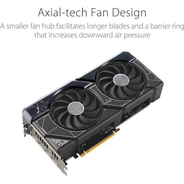 ASUS Dual GeForce RTX 4070 SUPER OC Edition 12GB GDDR6X Gaming Grafikkarte (Nvidia GeForce RTX4070 DLSS 3, PCIe 4.0, 1x HDMI 2.1a, 3x DisplayPort 1.4a, DUAL-RTX4070S-O12G, schwarz) – Bild 3