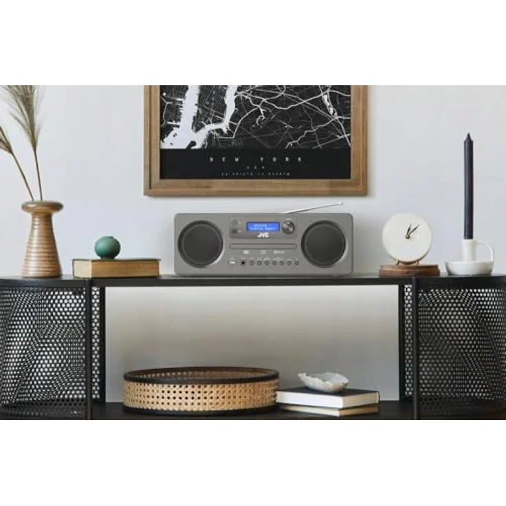 JVC Mini-Turm RD-E861B-DAB, Kompaktanlage mit DAB+ und Bluetooth, grau – Bild 8