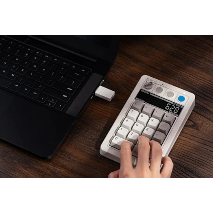 8BitDo Retro 18 Mechanical Numpad (M Edition), 2-in-1 Numpad mit Kailh Box White Switches V2 und retro LED Display – Bild 5
