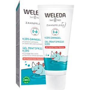 Bild für WELEDA Bio Kids Zahngel mit Fluorid, natürliche Zahnpasta für Kinder bis 6 Jahre, schützt vor Karies und fördert Zahnschmelz-Härtung (vegan, 1x 50ml)