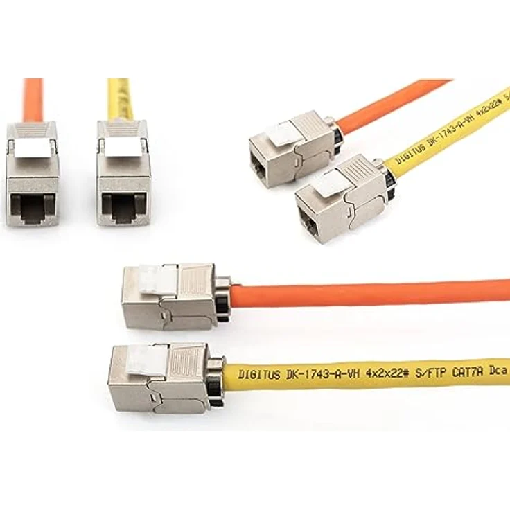 DIGITUS Keystone-Modul - Cat-6A - 24 Stück - Geschirmt - Designfähig - Klasse EA 500 MHz 10GBase-T - Montage Werkzeuglos - Preisvergleich – Bild 2