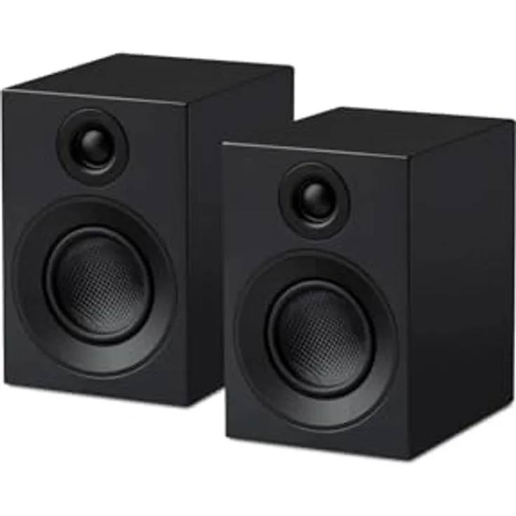 Pro-Ject Speaker Box 3 E Carbon, Kompakter audiophiler 2-Wege Regallautsprecher (Schwarz)