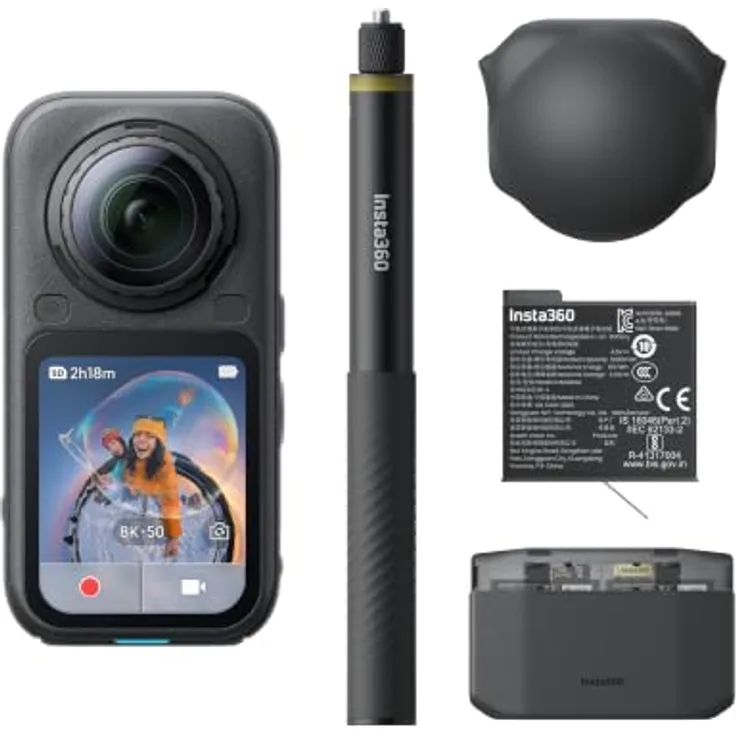 Insta360 X6 Essentials Bundle, Action Cam, Schwarz