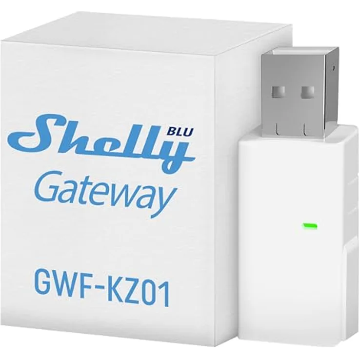 Shelly BLU Gateway | Bluetooth-WLAN-Gateway in einem USB-A-Dongle | Hausautomation | Kompatibel mit Alexa & Google Home | Kabellos
