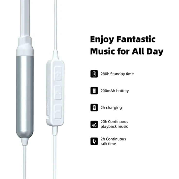 SoundMAGIC E11BT Bluetooth Kopfhörer mit Nackenbügel drahtlose Ohrhörer HiFi Stereo In Ear Headset mit Mikrofon geräuschisolierende Sport Kopfhörer blau – Bild 4