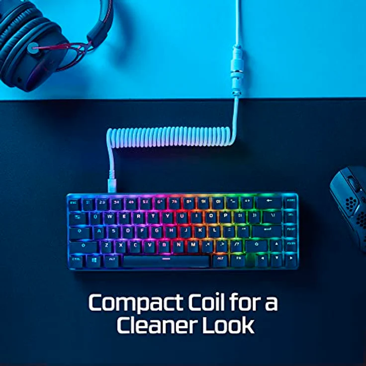 HyperX USBC Coiled Cable, Spiral-Verbindungskabel, USB Typ A & USB-C, 120 cm, in verschiedenen Farben erhältlich – Bild 5