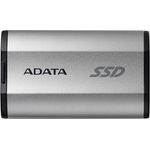 ADATA SD810 2000G IP68 Wasserdicht bis zu 2000 MB/s USB 3.2 Gen 2 USB-C Externes Solid State Drive - Silber für iPhone 15/Pro/Max, Android (SD810-2000G-CSG)