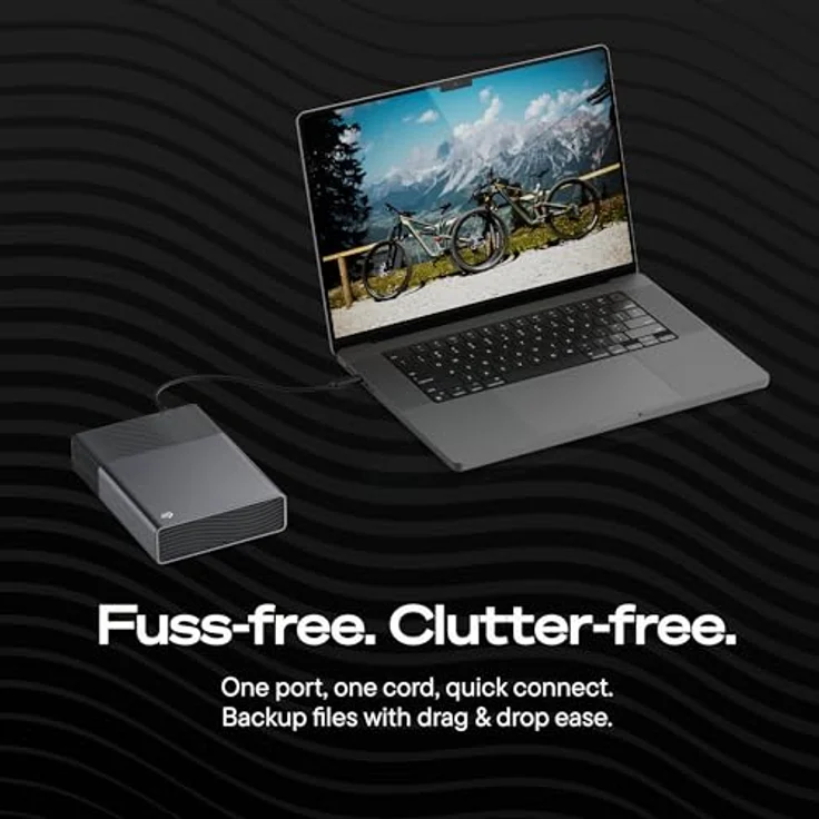 SEAGATE One Touch STNB8000400, 8 TB externe Festplatte mit USB-C Verbindung, 3,5 Zoll, Space Grau – Bild 3