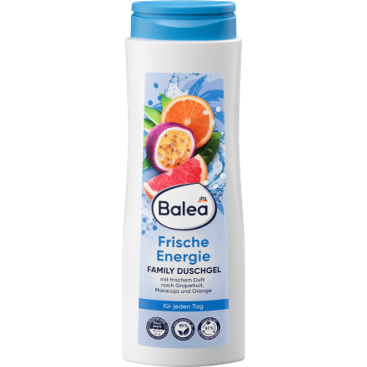 Balea Frische Energie Family Duschegel 500 ml - Vegan, mit frischem Duft nach Grapefruit, Maracuja und Orange