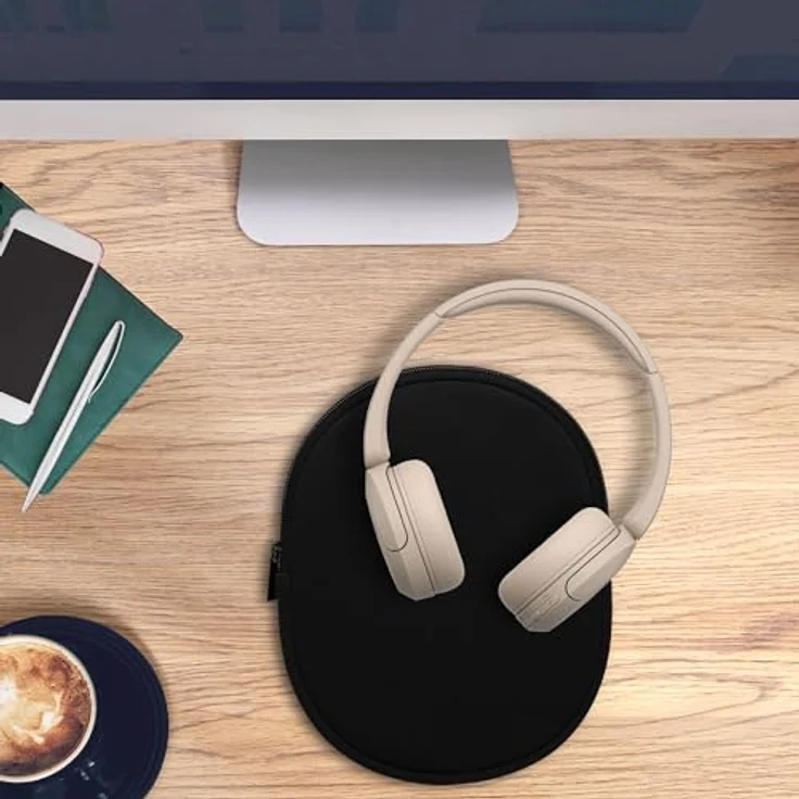 kwmobile Neopren Tasche für Sony WH-CH520 / WH-CH510 - Robuste Schutzhülle in Schwarz – Bild 3