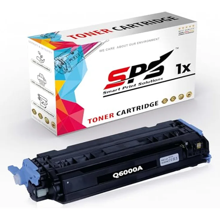 SPARSANDO SPS Drucker Toner Kompatibel für HP Color LaserJet 1600 N - Q6000A / 124A | Schwarz | 2.500 Seiten, hohe Druckqualität, einfache Installation