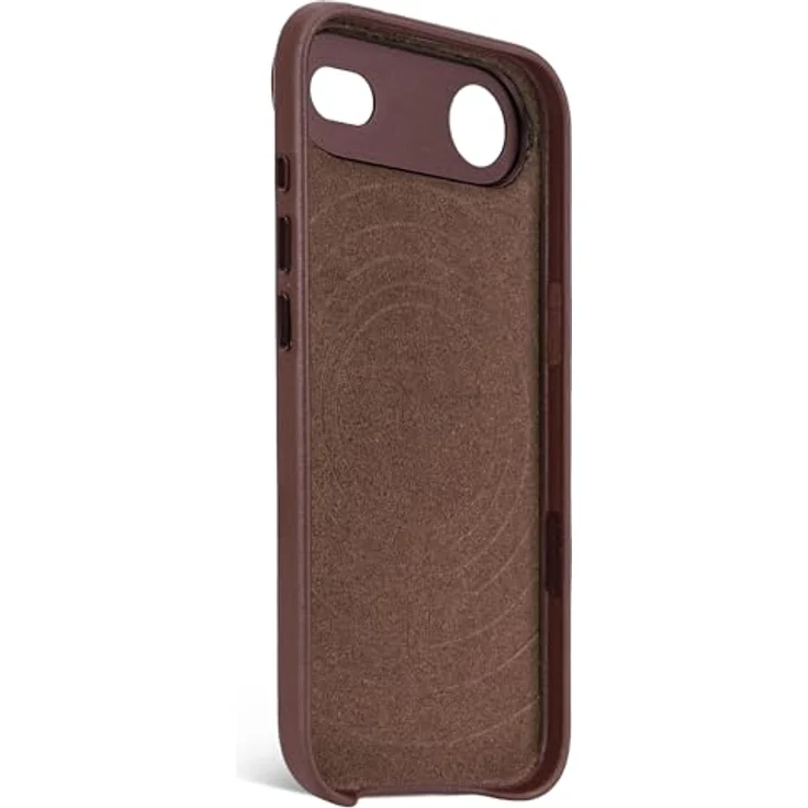 Decoded Lederhülle für iPhone 17 Air, Premium ECCO Leder, MagSafe Kompatibel, vollflächiger Kameraschutz, Metalltasten, stoßfest, kratzfest, Glas Aktionstaste, Braun – Bild 3