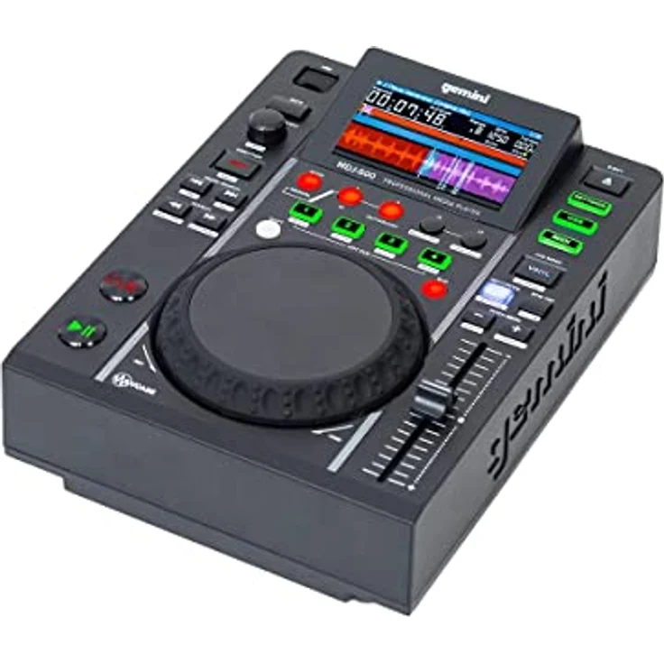 Gemini Sound MDJ-500 - Professioneller Media Player mit 4 Hot Cues und Auto / Manual Looping, Farbbildschirm, MIDI, 24-Bit / 192kHz Soundkard, Black – Bild 2