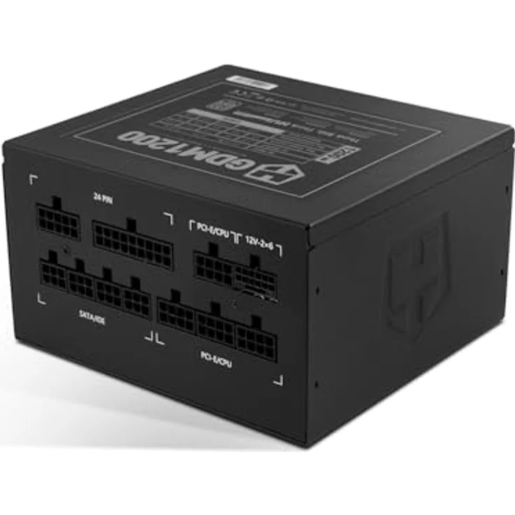 NOX Xtreme Products Hummer GDM 1200W Gold, Modularer ATX 3.1 Netzteil mit 80 Plus Gold, 90 % Effizienz, leiser 120mm Lüfter, PCIe 5.1, extra lange Flachkabel – Bild 1