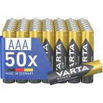 VARTA Batterien AAA, 50 Stück, Power on Demand, Alkaline, 1,5V, Vorratspack, smart, flexibel, leistungsstark, ideal für Computerzubehör, Smart Home Geräte, Made in Germany [Exklusiv bei Amazon]