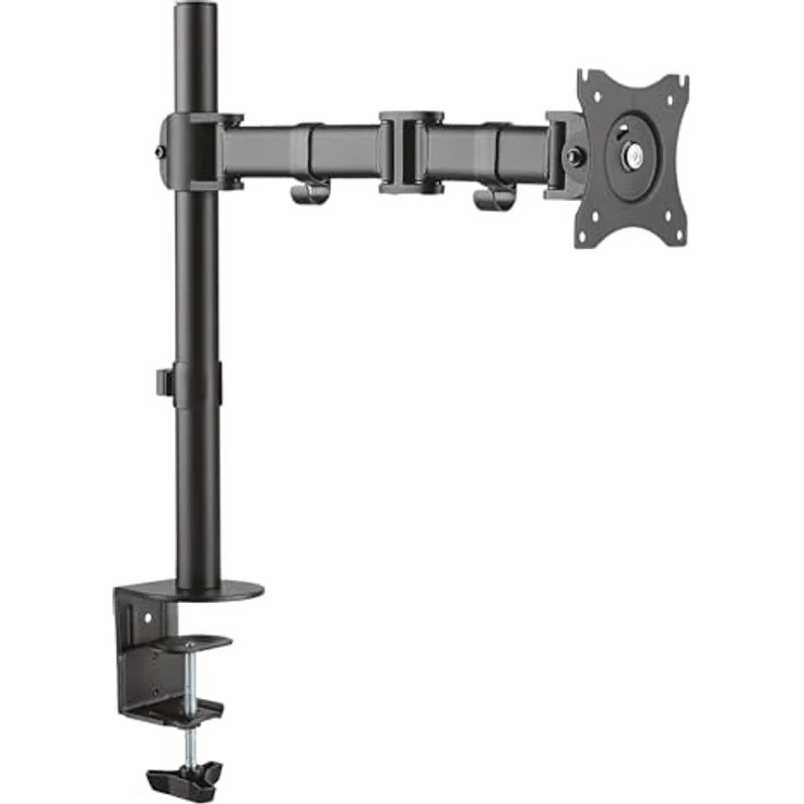 RICOO Monitor Tischhalterung für Monitore Monitorhalterung TS5711 Universal Monitorständer Schwenkbar Neigbar Höhenverstellbar Schreibtisch Bildschirmständer Bildschirm Tisch Ständer Monitorhalterungen VESA 75x75 100x100 / Schwarz – Bild 2