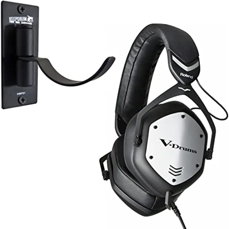 Roland VMH-D1 Kopfhörer für E-Drum Schlagzeug Studio-Kopfhörer + keepdrum Wandhalter