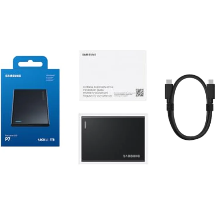 Samsung Portable SSD P7, 1TB externe SSD mit USB4, 4000 MB/s lesen, weiß – Bild 11