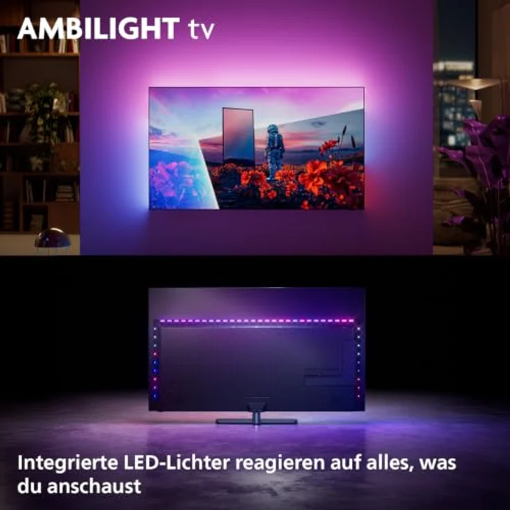 PHILIPS Ambilight TV 55OLED811/12, 55 Zoll 4K OLED Smart TV mit Dolby Atmos und P5 KI-Engine – Bild 3