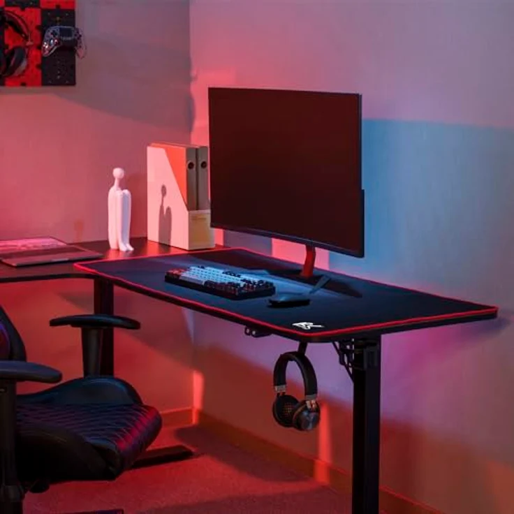 "NanoRS Gaming Mauspad RS173 (1-St), Gaming-Schreibtischunterlage 120x60cm schwarz" – Bild 4