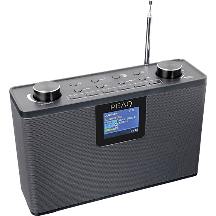 PEAQ PDR 190 DAB+ Radio, DAB+/FM Empfang, Schwarz