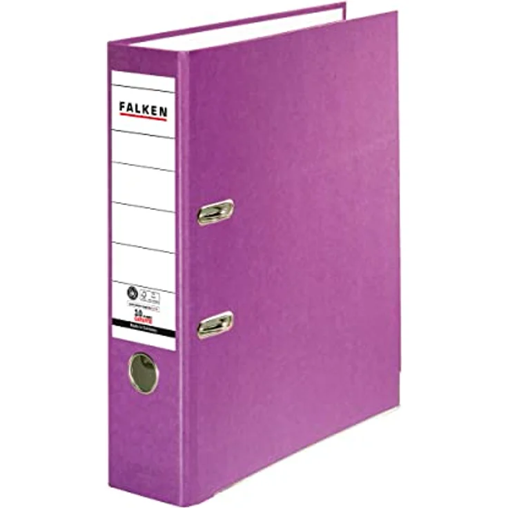 Falken Aktenordner Recycolor-Ordner A4, 8 cm, violett - strapazierfähig, biologisch abbaubar, Blauer Engel und FSC® zertifiziert – Bild 2