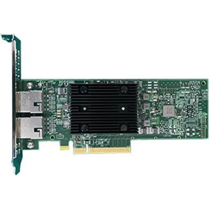 Fujitsu PLAN EP P210TP, 2x 10GBASE-T PCIe FH/LP Netzwerkkarte mit zwei RJ45-Anschlüssen, grün