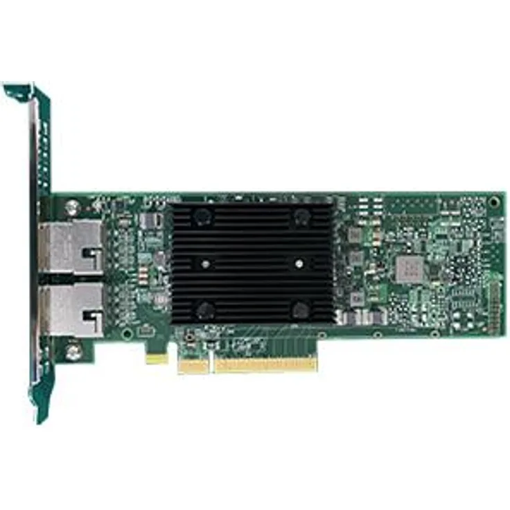 Fujitsu PLAN EP P210TP, 2x 10GBASE-T PCIe FH/LP Netzwerkkarte mit zwei RJ45-Anschlüssen, grün