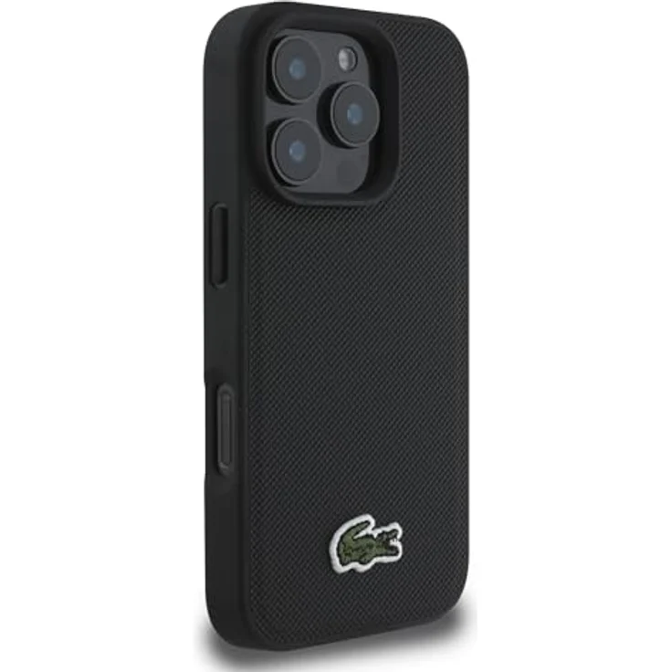 Lacoste Iconic Petit Pique Smartphone-Hülle für Apple iPhone 16 Pro Max, Schwarz, mit MagSafe-Kompatibilität und robustem Schutz – Bild 4