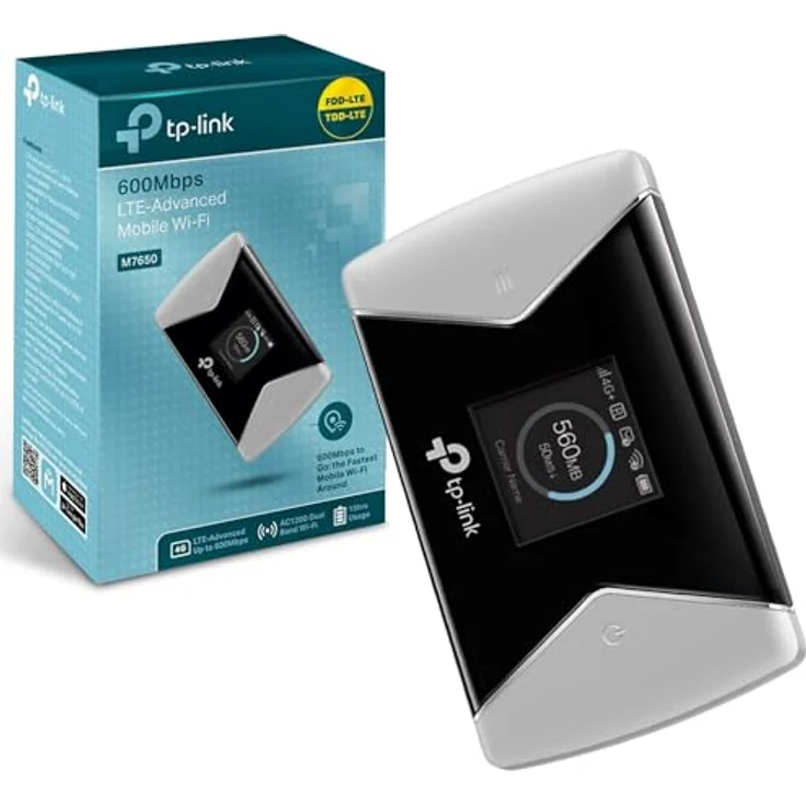 TP-Link M7650 600Mbps LTE-Advanced Mobile Wi-Fi Wireless Router (UK Version - nicht für Deutschland) – Bild 2