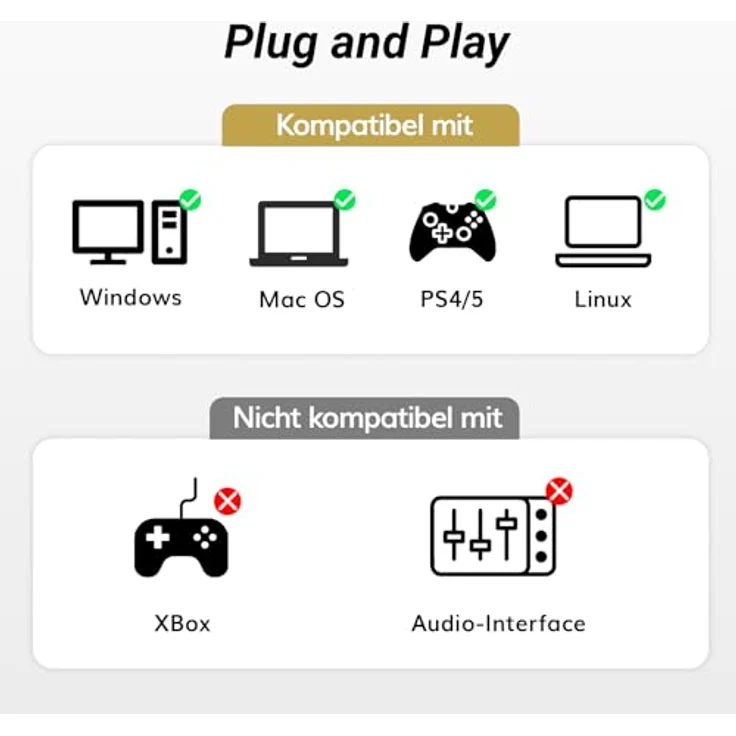 TONOR Q9 USB Podcast Mikrofon, Gaming PC Studio Streaming Mic Kit mit 200 cm Kabel, Arm Stand und Pop-Filter, Kondensator-Mikrofon für PS4/5/Discord/Twitch und YouTube – Bild 4