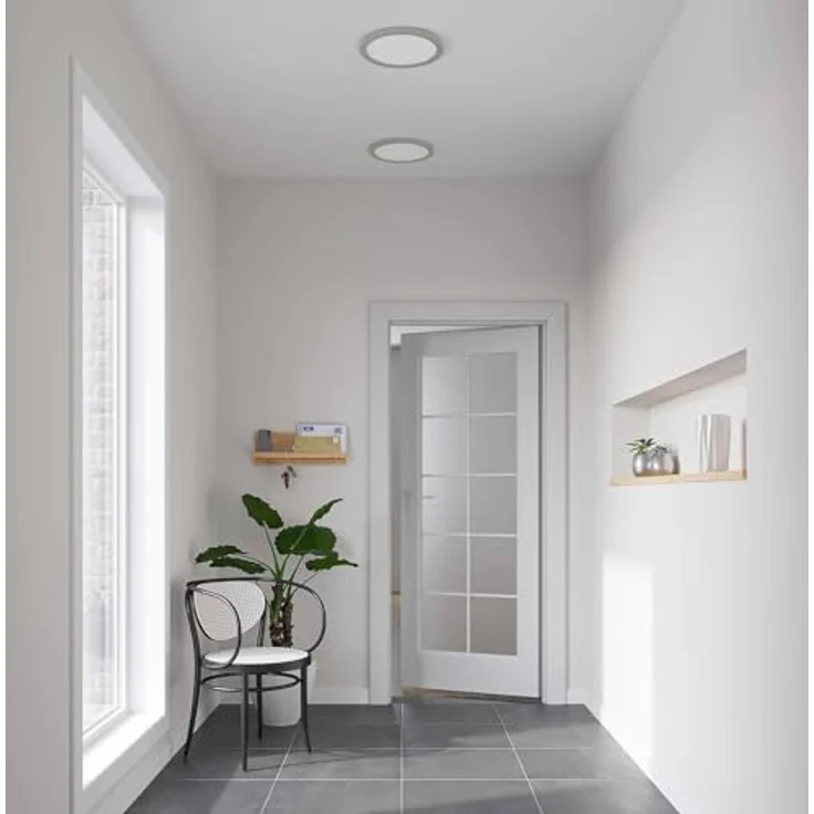 PRIOS LED 'Aureka' (Modern) in Alu aus Aluminium für Wohnzimmer & Esszimmer (1 flammig), Wohnzimmerlampe – Bild 4