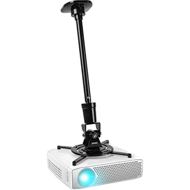 Duronic PB02XL Beamer Halterung | Projektor Deckenhalterung | drehbar und schwenkbar | Heimkino | Traglast bis zu 10 kg | 360° Rotation – Bild 1