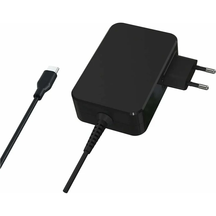 LC-Power LC-NB-GAN-90-C, Notebook-Netzteil mit 90 W USB-C Anschluss, Schwarz, hohe Effizienz und kompakte Bauweise