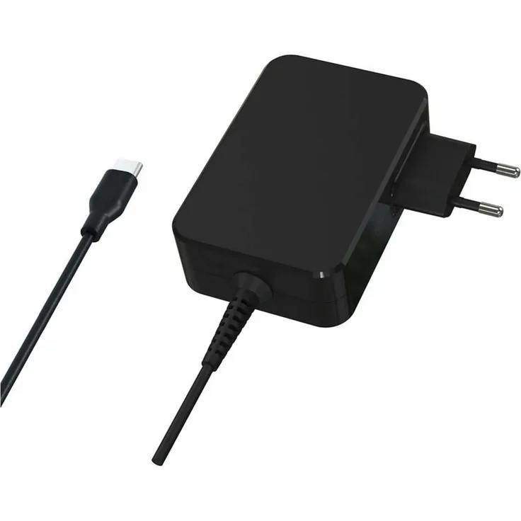 LC-Power LC-NB-GAN-90-C, Notebook-Netzteil mit 90 W USB-C Anschluss, Schwarz, hohe Effizienz und kompakte Bauweise
