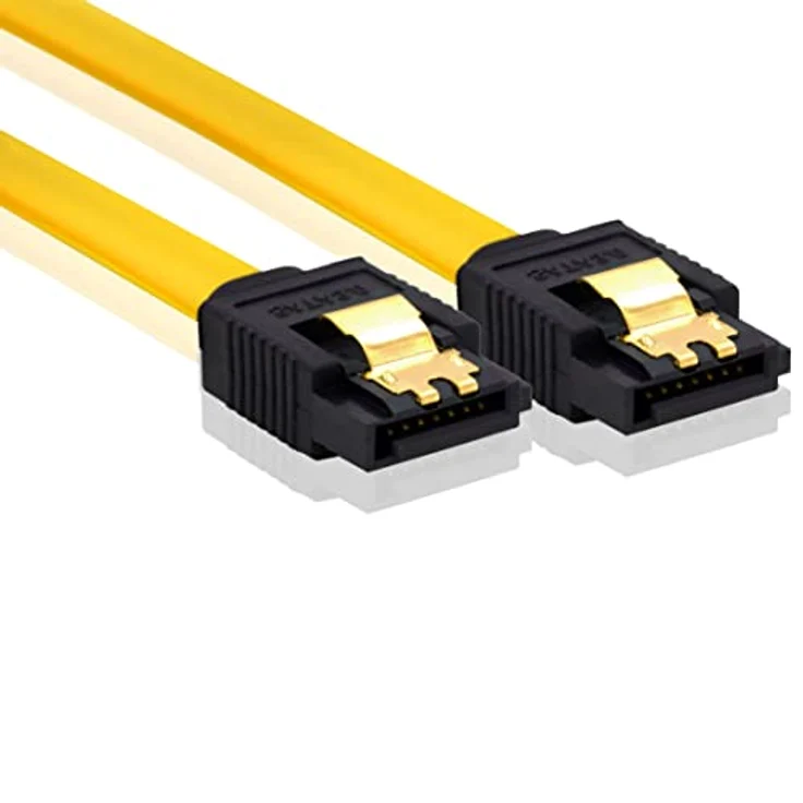 BIGtec BIG1890 1m HDD S-ATA Kabel gelb gerade/gerade Kontakte vergoldet – Bild 9