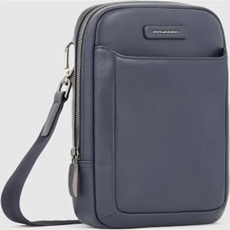 Piquadro Mode iPad Mini Ledertasche für Herren aus volnarbigem Kalbsleder, praktische Tablet-Hülle in Blau, 17 x 5 x 22,5 cm – Bild 2