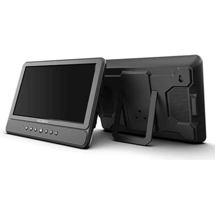 Reflexion DVD1052N, Portabler DVD-Player mit 10 Zoll Monitoren, Akku, USB, 12V Auto-Adapter und Kopfstützenhalterung – Bild 2