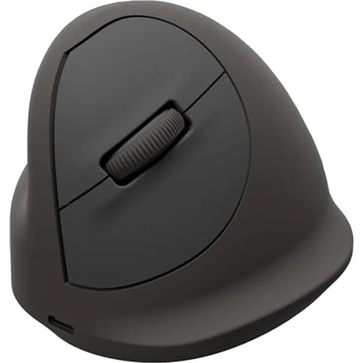 Fellowes Breyta Plus+ Ergonomische Maus, Kabelgebunden und Kabellos, Schwarz, für Rechtshänder*innen mit ergonomischer Handform