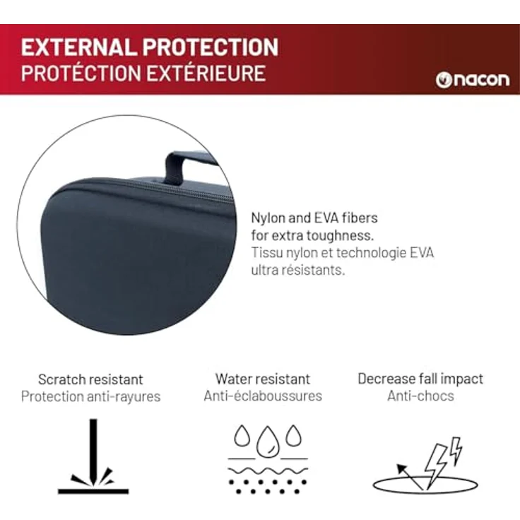 NACON NA029123, Hartschalenkoffer für Nintendo, Schwarz, aus EVA und Nylon, 300 mm x 280 mm – Bild 7